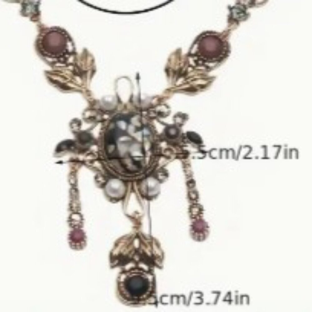 Sweater Chain Necklace - French Ethic Court-Style Pendant with Upscale Sense - Picture 7 of 12